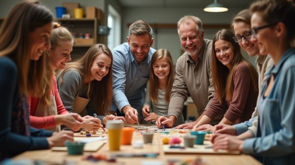 Satisfied DIY enthusiasts enjoy diverse projects and workshops